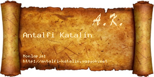 Antalfi Katalin névjegykártya